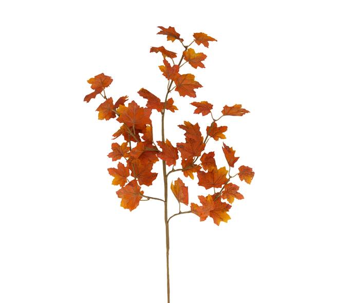 Branch maple leaf artificial 77x30x5cm - Orange