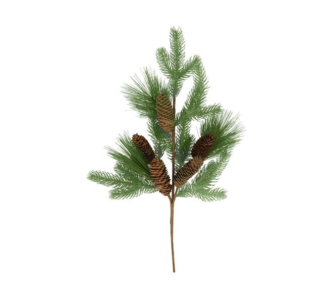 Branch pine needle  with pinecones artificial 77x25x5cm