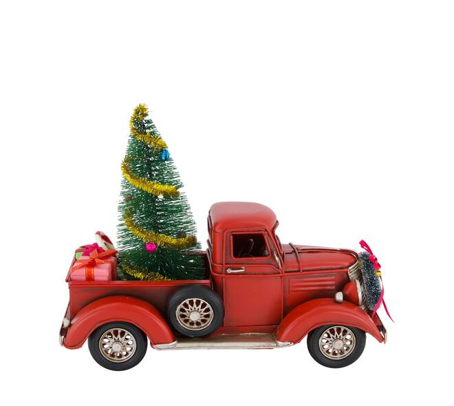 Figurine car tree metal 27x12x20cm