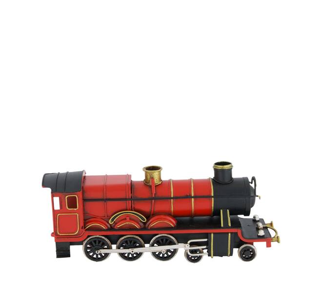 Figurine train metal 24.5x7x9.5cm - Red
