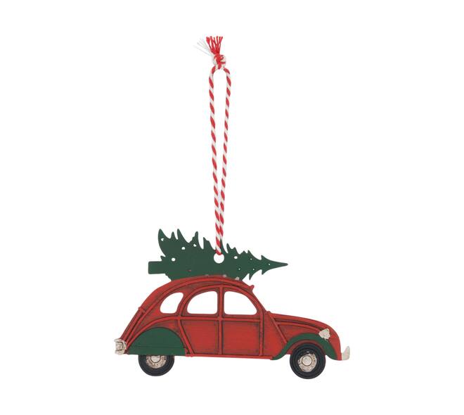 Hanger car tree metal 11x0.3x7cm - Red