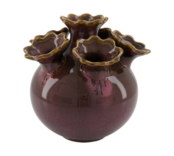 Vase flower ceramic 19.5x19.5x19.5cm - Purple