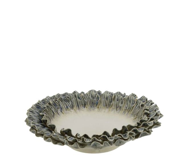 Bowl ceramic 33x33x9.5cm - Grey