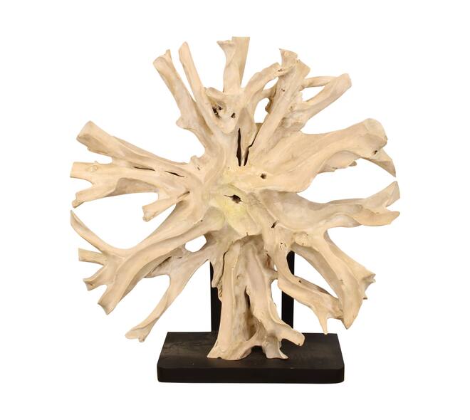 Statue teak wood on stand 118x30x118cm