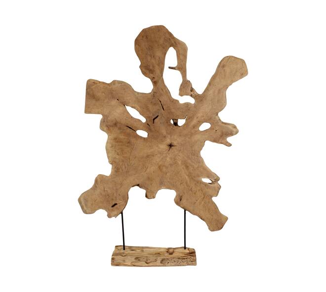 Statue organic teak wood on feet 90x20x140cm