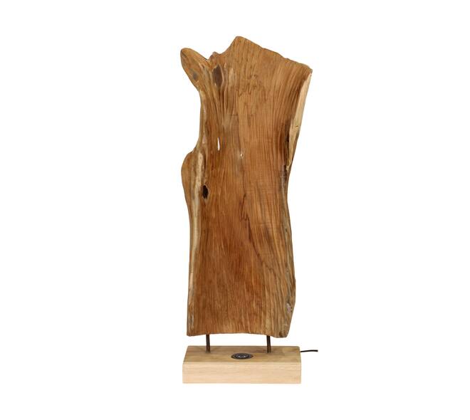 Stehlampe organische Teakholz 28x17x78cm Natur