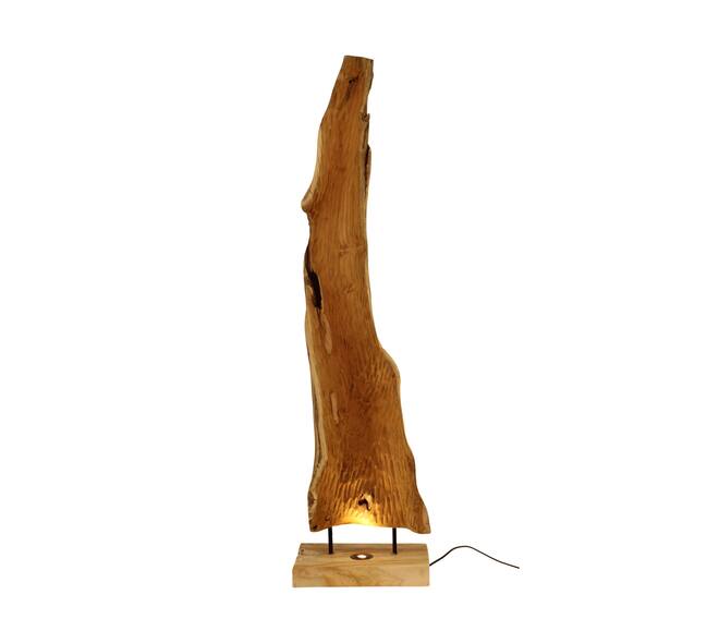 Stehlampe organische Teakholz 30x20x118cm Natur
