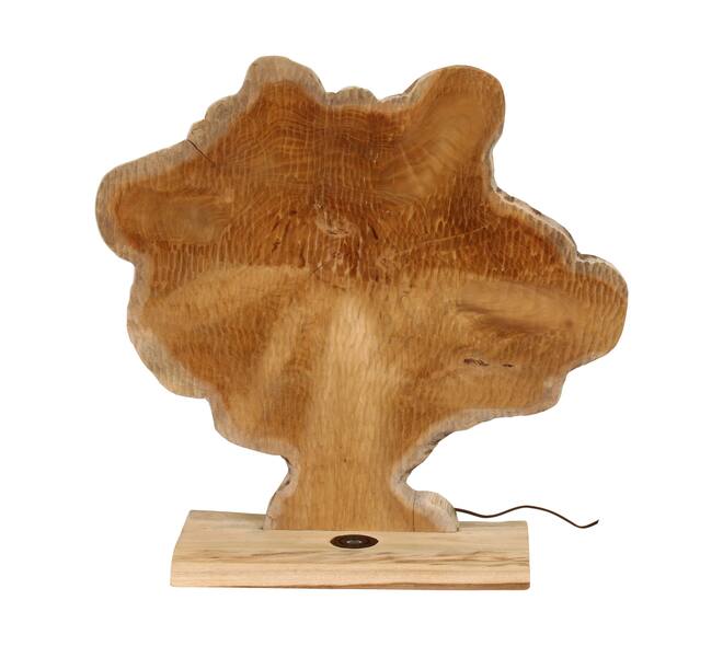 Table lamp organic teak wood 58x15x60cm
