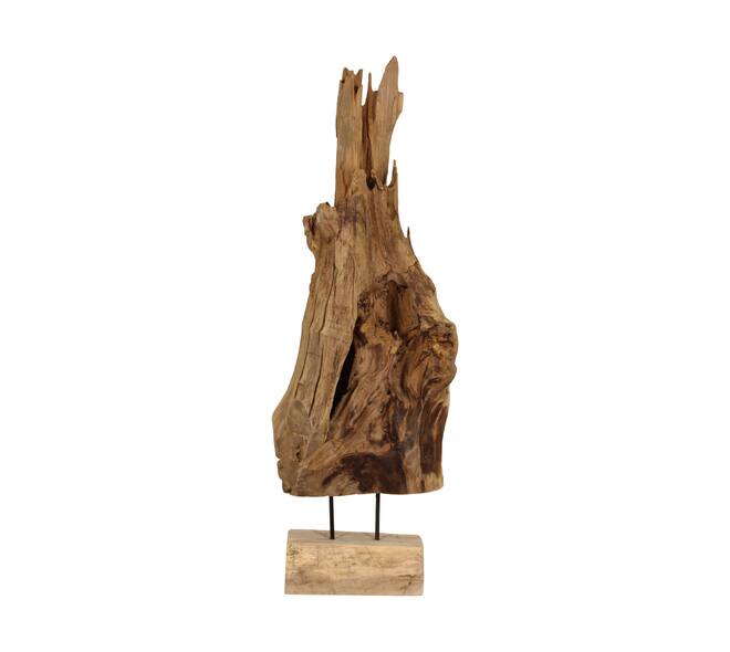 Statue bois de teck 38x28x118cm naturel