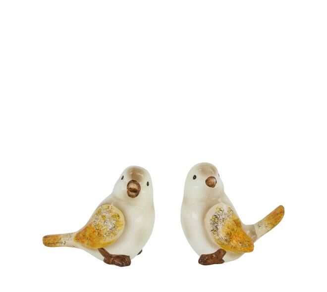 Figurine bird terracotta 17x10x14cm Mixed beige 2 variants