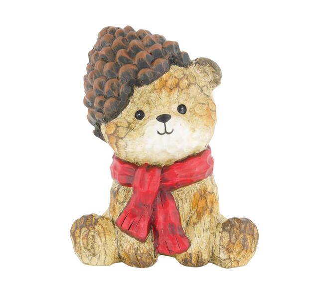 Figur Bär terrakotta 12x9x15cm braun rot