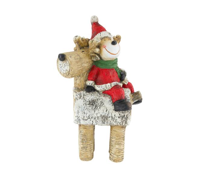 Figur Rentier Magnesium 26x17x44cm gemischt