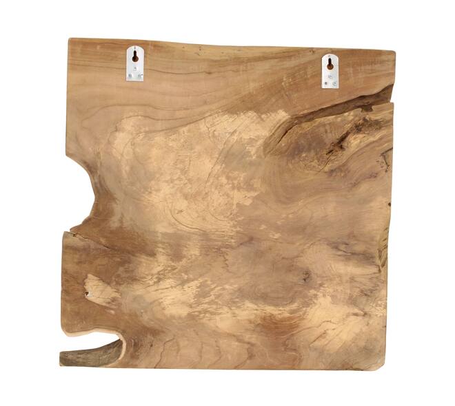 Muur kunst schijf teakhout 50x50x5cm natuurlijk