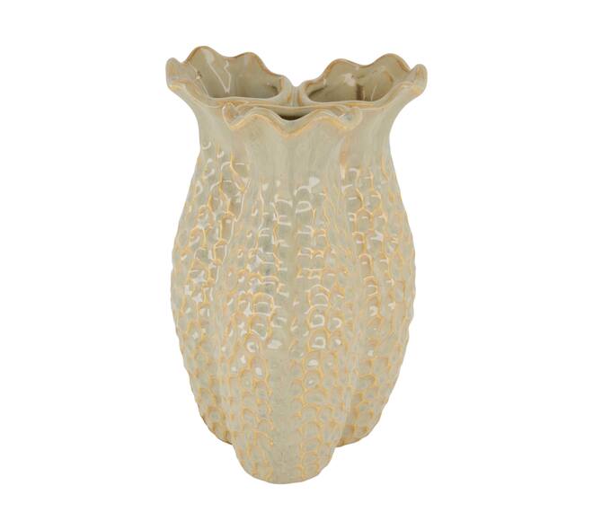 Vase céramique d15h23cm beige