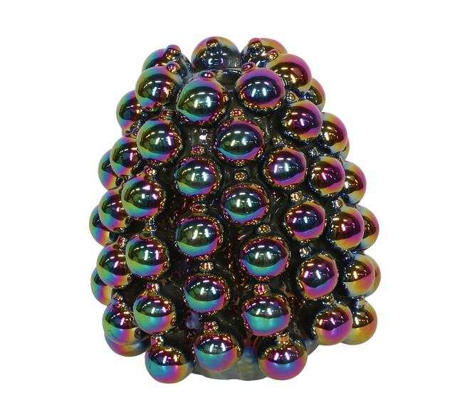 Vaas kerstbal keramiek d20h23cm multi