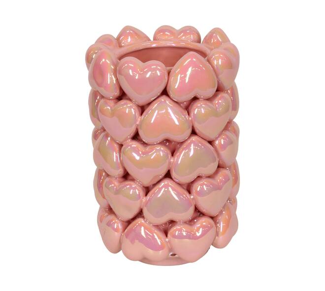 Vase heart ceramic 17.5x17.5x26cm