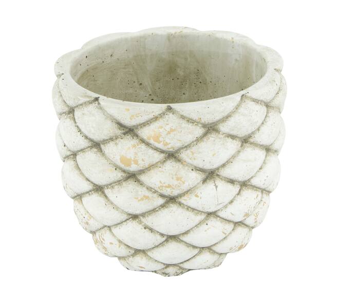 Planter round cement 14x14x12cm