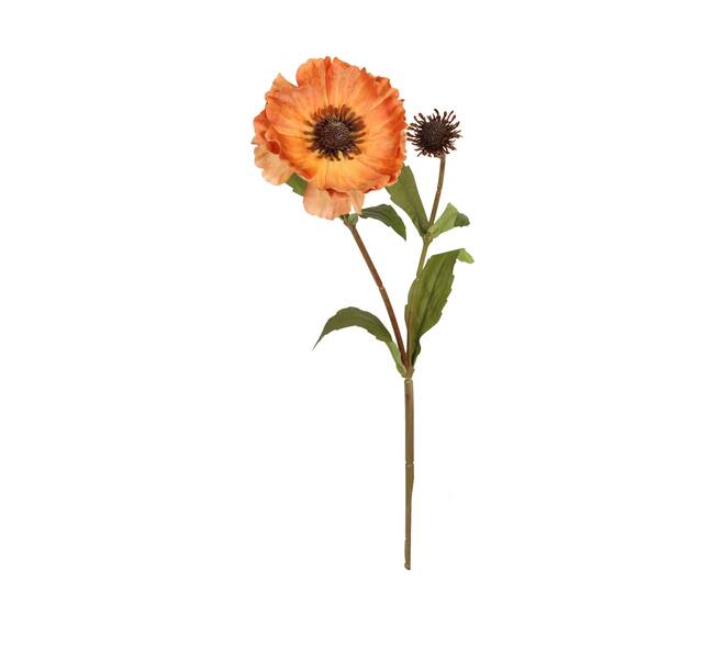 Branche anémone artificiel 12x20x55cm orange