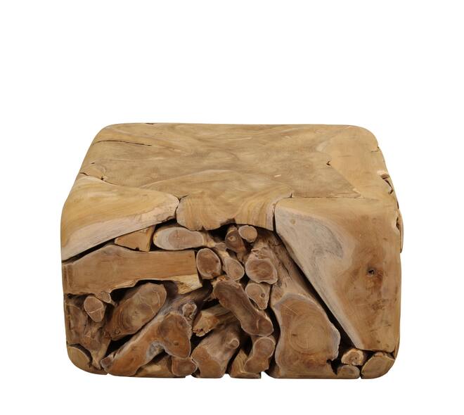 Table square teak wood 78x78x45cm