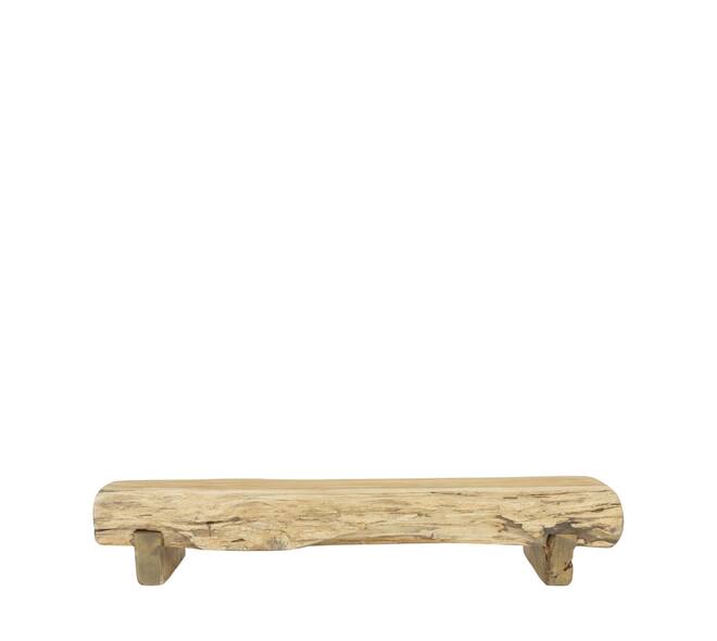 Dienblad teakhout op voet 58x13x10cm natuurlijk