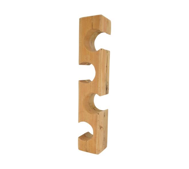 Winebottle holder teak wood 11x11x58cm