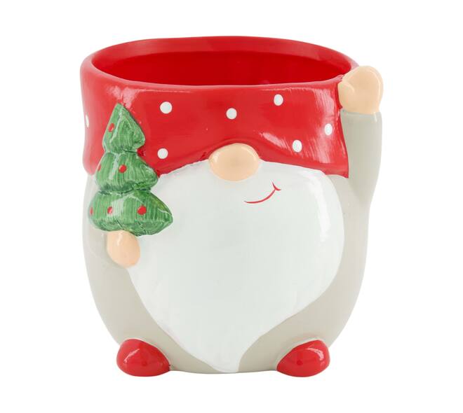 Planter gnome ceramic 11.3x10.7x11.2cm