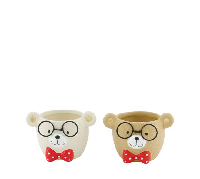 Planter bear ceramic 9.7x9x7.8cm C/2