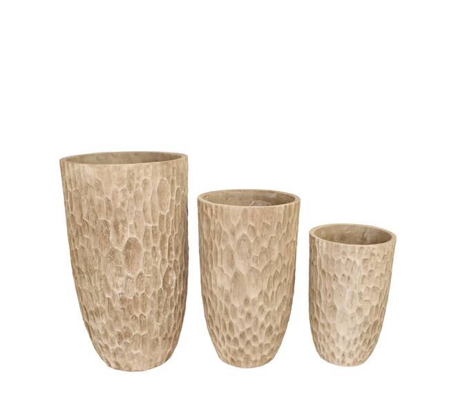 Planter cement 44x44x75cm S/3