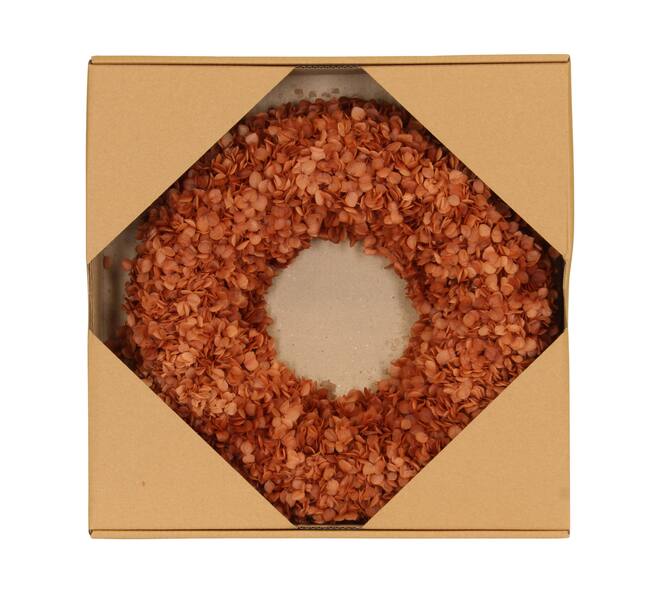 Wreath hydrangea preserved nature 35x6cm Rusty