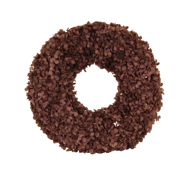 Wreath hydrangea preserved nature 35x6cm Dark brown