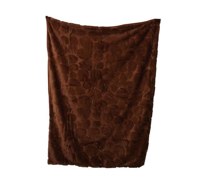 Decke Kunstfell Polyester 130x170x3cm braun