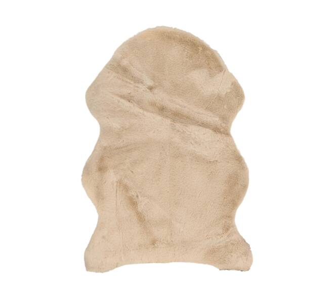 Skin faux fur polyester 60x90x4cm Cream