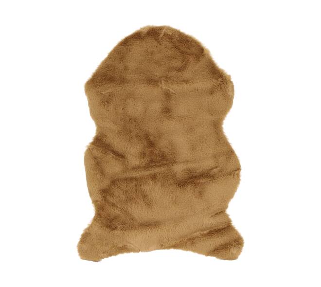 Skin faux fur polyester 60x90x4cm Camel