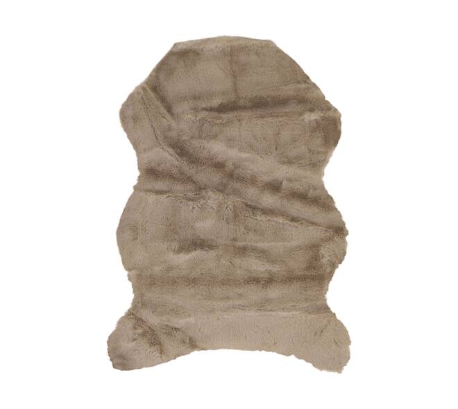 Skin faux fur polyester 60x90x4cm Grey