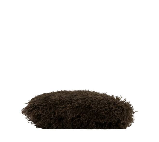 Kissen Kunstfell Polyester 45x45x8cm dunkelbraun