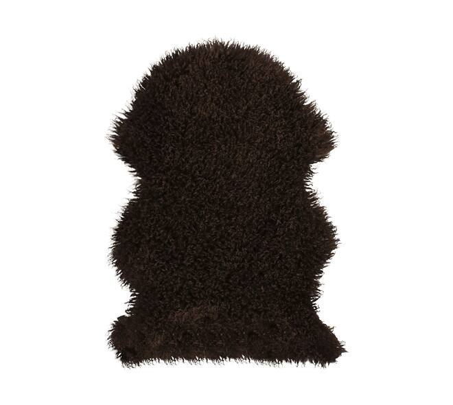Skin faux fur polyester 60x90x5cm Dark brown