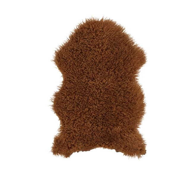 Skin faux fur polyester 60x90x5cm Cognac