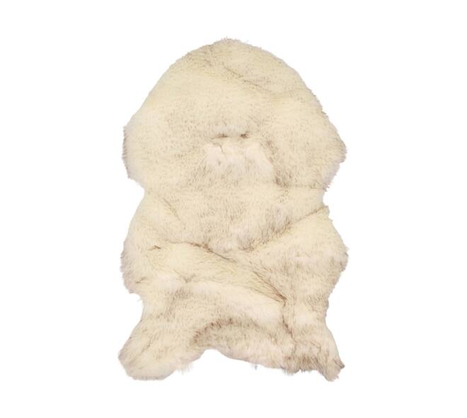 Skin faux fur polyester 60x90x5cm Mixed beige