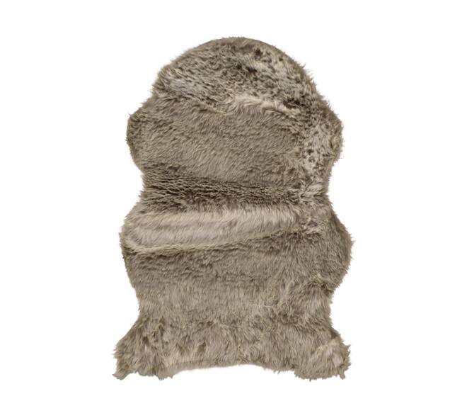 Skin faux fur polyester 60x90x5cm Mixed grey