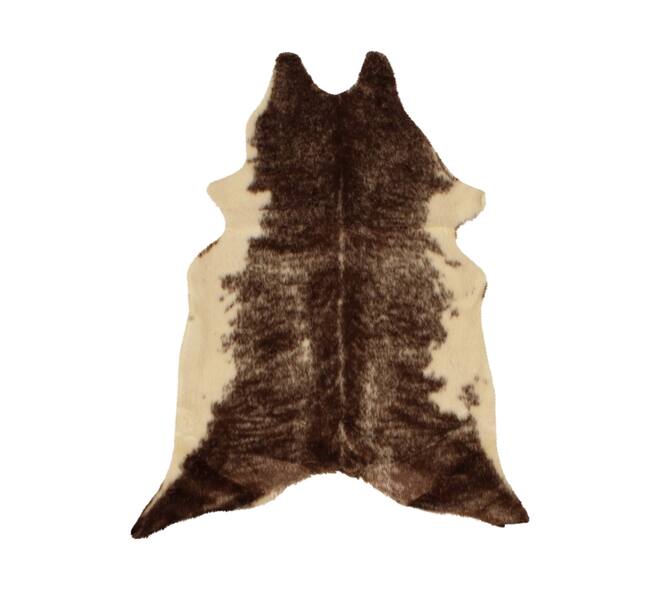 Skin deer fur polyester 95x120x5cm Brown