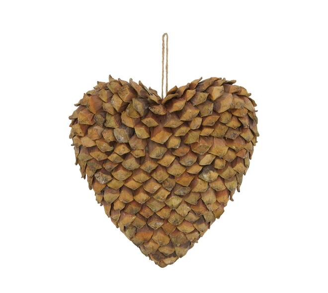 Hanger natuurlijk hart 28x28x8cm natuurlijk