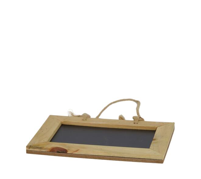 MDF-krijtbord met ophangkoord - 15x10x0,8 cm - set van 5 - Zwart