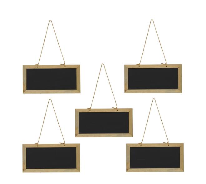 Sign blackboard mdf with hanger 30x15x0.8cm 5pc