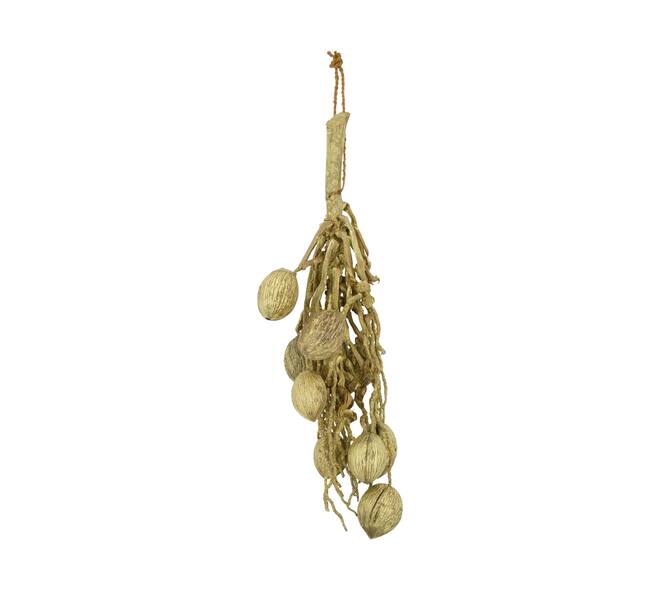 Haken Mintola-Kugel Zweig Natur 65x12x9cm Gold wash
