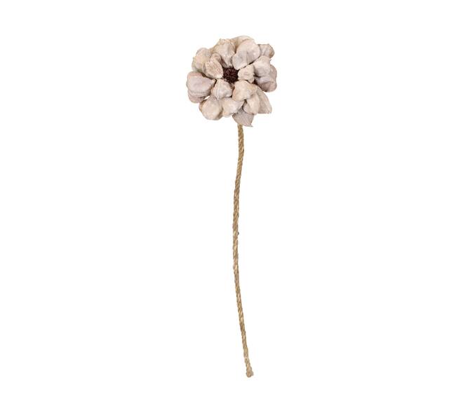 Bloem landlotusbloemblaadje natuurlijk 70x15x15cm white-wash