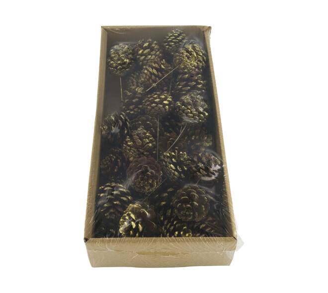 Pinecone nature on wire 38x18x7.5cm 25pc