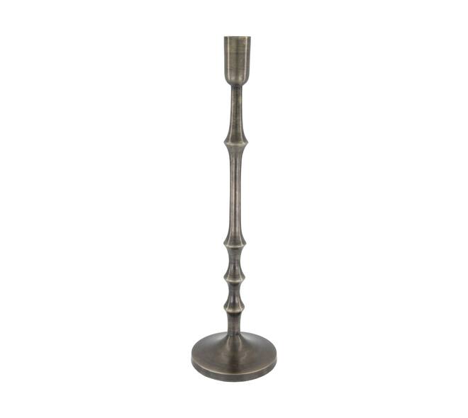 Dinnercandle holder aluminium 11.5x11.5x40cm