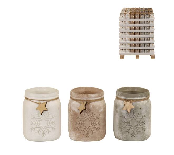 Display tealight holder glass 10.8x10.8x14cm C/3