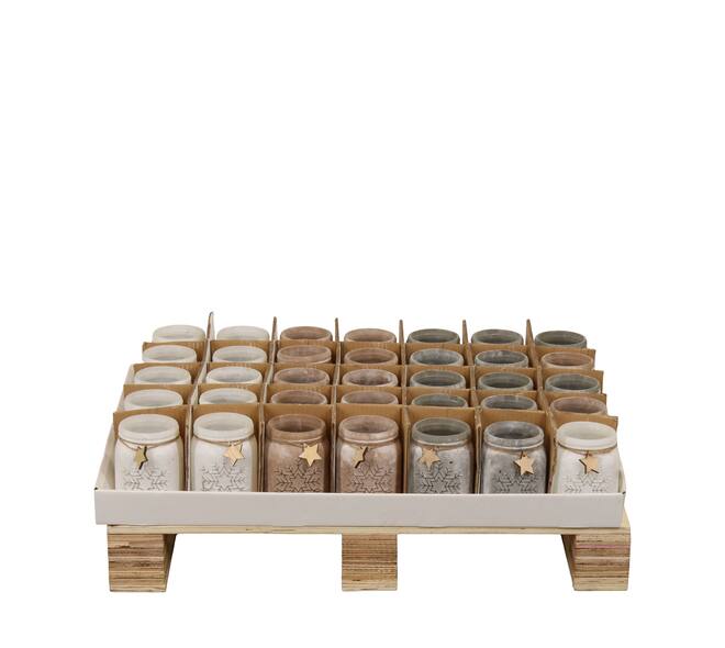 Display tealight holder glass 10.8x10.8x14cm C/3