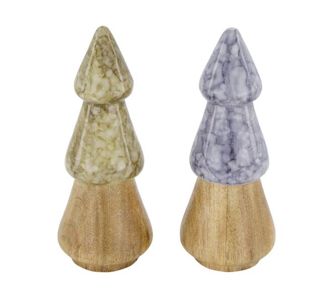 DTree round mango wood 7x7x18cm C2 - Grey